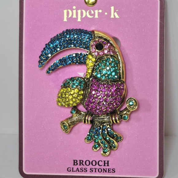 Piper K Jewelry - Piper K Colorful Toucan Tropical Bird Brooch Nwt